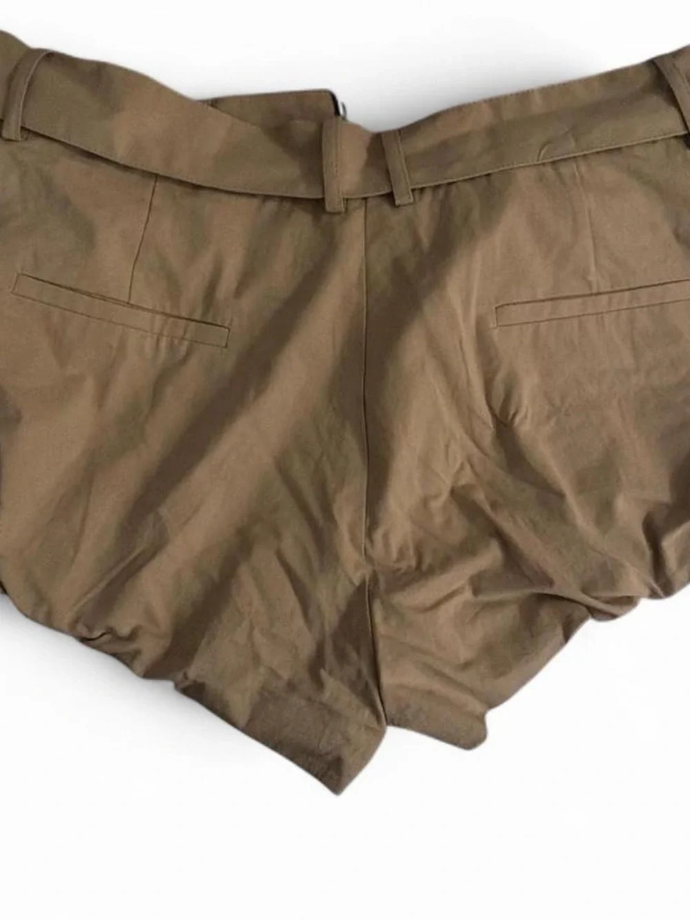 Lioness High-Waist Pleated Bubble Shorts - Tan